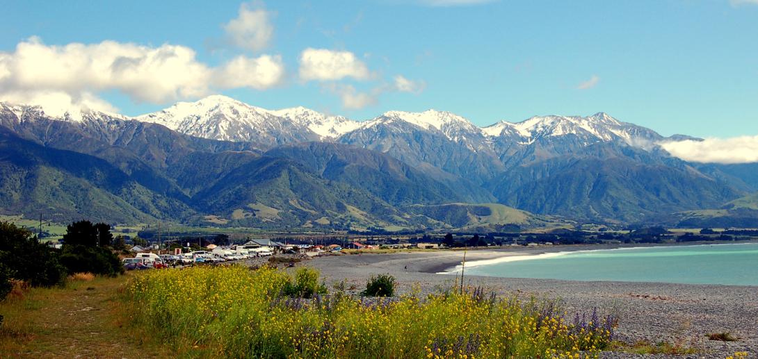 Seaward Kaikōura Range from Kaikōura. Photo (CC BYNCSA 2.0) www